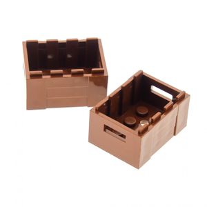 2x Lego Kiste reddish rot braun 3x4x1 2/3 Kisten Container Box 4211185 30150