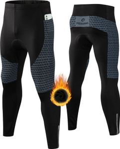 Herren Thermo Fahrradhose Lang Radfahren MTB Fleece Radsport Radhose mit 4D Gepolsterte Grau XXXL Herren Thermo Fahrradhose Lang Radfahren MTB Fleece Radsport Radhose mit 4D Gepolsterte Grau XXXL