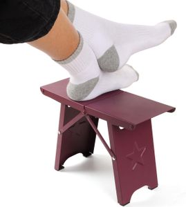 Belle Vous Tragbare Lila Fußstütze Schreibtisch Beinablage - Ergonomischer Fußhocker Klappbar für Unter dem Schreibtisch - Bequeme Rutschfeste