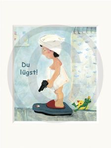 Passepartout Bild: "Du lügst!" (2), 24x30cm, von Sweet Design by Nala