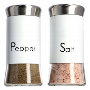 KADAX Salz-und Pfefferstreuer "Force", aus Glas und Edelstahl, Gewürzstreuer Set, Gewürzgläser, Weiß, 150 ml KADAX Salz-und Pfefferstreuer "Force", aus Glas und Edelstahl, Gewürzstreuer Set, Gewürzgläser, Weiß, 150 ml