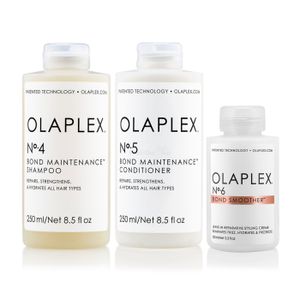 Olaplex Set - Olaplex Bond Maintenance Shampoo No 4 (250ml) + Olaplex Bond Maintenance Conditioner No 5 (250ml) + Olaplex Bond Smoother No 6 (100ml)