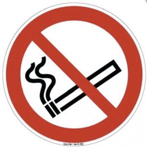 Aufkleber "Rauchen verboten" Ø 20cm Folie selbstklebend Rauchverbot