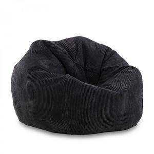 Křeslo Pouffe Sack Corduroy - měkké a pohodlné - moderní - barva: SZ19 Black