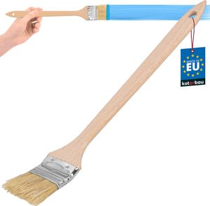 KOTARBAU® Štetec na radiátory 50 mm Uhlový štetec Štetec na glazúru Štetec na maľovanie Drevený štetec na ťažko dostupné miesta+