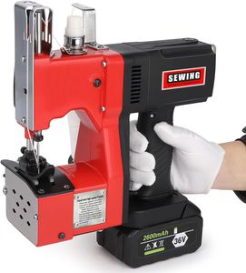 Elektryczna maszyna do szycia worków Przenośna maszyna do szycia worków z akumulatorem Maszyna do zamykania worków do pakowania worków materiałowych worek papierowy worek na piasek skóra Elektryczna maszyna do szycia worków Przenośna maszyna do szycia worków z akumulatorem Maszyna do zamykania worków do pakowania worków materiałowych worek papierowy worek na piasek skóra