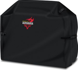 Pokrowiec Premium Grill Cover, 600D Oxford, regulowany rzep, ochrona UV, czarny, 147 x 61 x 122 cm