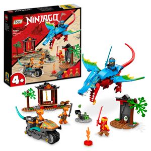 LEGO 71759 NINJAGO Drachentempel Set mit Spielzeug-Motorrad, 4 Minifiguren inkl. Kai und Nya sowie Drachen- und Schlangen-Figuren