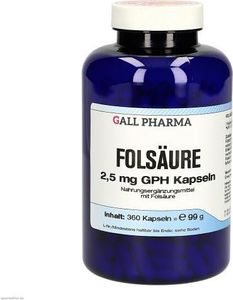 Kyselina listová 2,5 mg Gph Capsules 360 kapslí