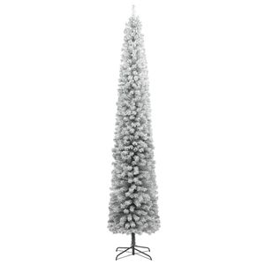 vidaXL Vánoční stromek Slim se stojanem Snowy 300 cm PVC