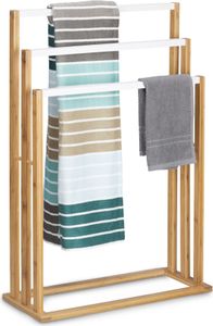 relaxdays Handtuchständer braun