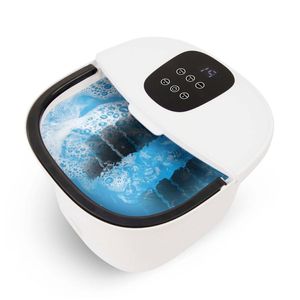 Niceey Fußsprudelbad XXL - Fußmassagegerät mit Massagefunktion - Elektrische Fußbadewanne mit 10 Massageroller - temperaturausgleichssytems - Mit Infrarot - 12L - Weiß