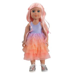 I'M A GIRLY Fashion Puppe, bewegliche Spielpuppe aus Vinyl mit Kleidung und Schuhen (Mia)