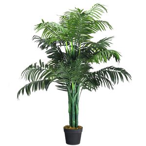 Umělá rostlina COSTWAY HW59510, pokojová palma, dekorativní rostlina, 110 cm - A