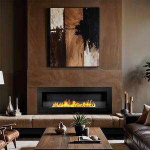 Nástenný krb na bioetanolkrb 120x40 Siena 120 čierny