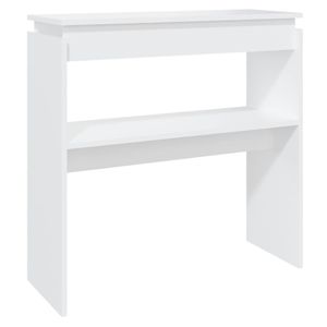 vidaXL Konzolový stôl biely 80x30x80 cm Drevo Materiál