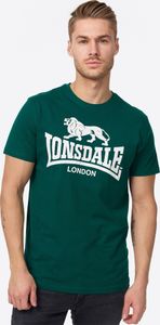 Lonsdale Logo Kurzarm-t-shirt Grün L Mann Grün L