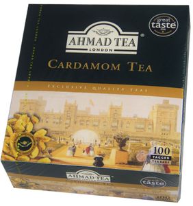 AHMAD TEA Cardamom-  Schwarzer Tee aromatisiert - Kardamom Aroma 100 Teebeutel