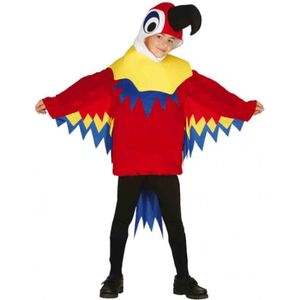bunter Papagei Kostüm für Kinder Gr. M/L, Größe:140/146