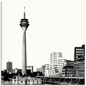 ARTland Glasbild Düsseldorf Collage Skyline 15 Größe: 30x30 cm