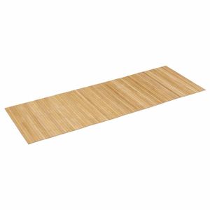 WohnDirect Badematte, Badvorleger Bambus Badematte Natur 50 x 140 cm