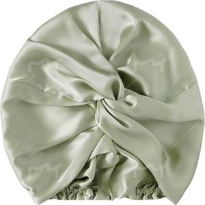 Schlafhaube Für Herren – Schwarz, Wendbar Aus Satin, Wasserabweisend, Verstellbar Mit Kordelzug