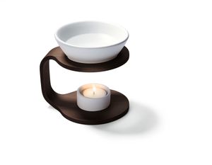 Davartis - Duftlampe Balance braun-weiß - Holz & Keramik
