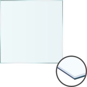 HOOZ Glasplatte für Kaminofen und Tischplatte in 60x60cm Facettenschliff, Schutzplatte mit 6mm ESG Sicherheitsglas, Funkenschutzplatte, Glasboden für Kamin (Klarglas) HOOZ Glasplatte für Kaminofen und Tischplatte in 60x60cm Facettenschliff, Schutzplatte mit 6mm ESG Sicherheitsglas, Funkenschutzplatte, Glasboden für Kamin (Klarglas)