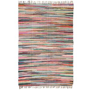 anlund Handgewebter Chindi-Teppich Baumwolle 80x160 cm Mehrfarbig