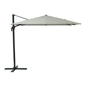 NATERIAL - Ampelschirm AURA - Quadratisch - L.290 x B.290 cm - 8,40 m² - 100% UV-Schutz - wasserabweisend - neigbar - 360 ° drehbar - Aluminium - Polyester - Taupe - Sonnenschirm
