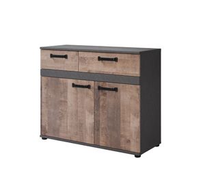 trendteam Garderobe Kommode Stripe Matera Melamin/Eiche Tabak Melamin 100 x 83 x 41 cm