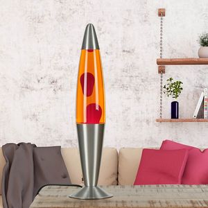 Lavalampe Orange Rot 42 cm hoch mit Leuchtmittel Kabelschalter Retro Tischleuchter JENNY Lavalampe Orange Rot 42 cm hoch mit Leuchtmittel Kabelschalter Retro Tischleuchter JENNY