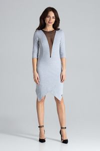 Lenitif Minikleid für Frauen Colgrengoire L012 grau L