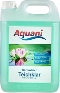 Aquani Teichklar 5.000ml Algenmittel gegen grünes und trübes Wasser im Teich