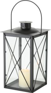 Boltze Laterne Farol Dekor für Innen-/Außenbereich, Eisen schwarz, 17x17x30 cm