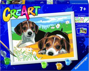 RAVENSBURGER CreArt Maľba podľa čísel: šteniatka Jack Russell 24x18 cm