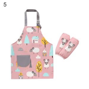 1 Set Kids Apron Kit wasserdicht bequemer Polyester Schrumpfresistent Kinder Pinaler zum Zeichnen-5Größe:S