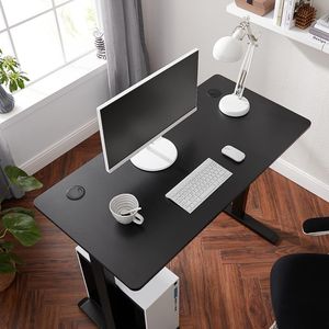 SONGMICS Tischplatte für elektrischen Schreibtisch Schreibtischplatte 120cm schwarz
