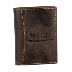 Wild Things Only skórzany portfel unisex brązowy 12.5x2x9.5cm D2OPJ100N