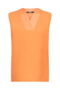 Esprit Ärmellose Bluse mit V-Ausschnitt, golden orange