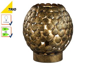 Trio Leuchten - Klassisch I Antik Vintage Tischleuchte I Tischlampe I Lampe I Leuchte alt bronze - Frieda I Wohnzimmer I Schlafzimmer - Metall Rund - LED geeignet E14