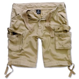 Brandit - Urban Legend Shorts Beige Cargo gewaschen Trooper Größe M