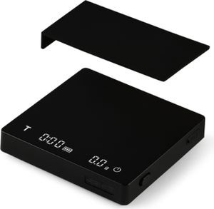 MHW-3BOMBER Mini-Kaffeewaage mit Timer, 2 kg/0,1 g genau, 3 Modi, wiederaufladbare tragbare Digitalwaage vom Typ C fuer Espresso und Pour-Over-Kaffee mit Silikon-Isolierhuelle