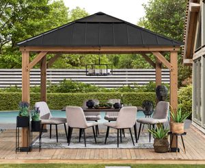 Sunjoy Gazebo PIRIN - 336cm x 336cm, braun