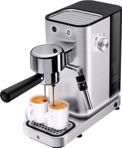 WMF Lumero Espressomaschine Siebträger 1400 Watt, Siebträgermaschine, 3 Einsätzen, für 1-2 Tassen Espresso, auch für Pads, 15 bar, Tassenabstellfläche, Milchaufschäumdüse, edelstahl matt