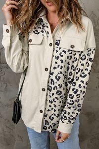 OMG Cord für Damen Jacke mit Taschen mit Leopardenmuster Deverell Aprikose M