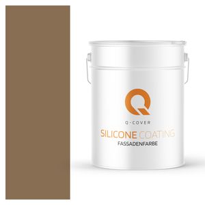 Q-COVER Silikonharz Fassadenfarbe Aussenfarbe Außen Wandfarbe Hausfarbe Wetterfest Kakao 10L