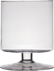 Glasschale auf Fuß CYLINDER H. 24cm D. 19cm rund transparent Hakbijl