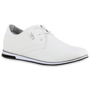VAN HILL Herren Klassische Halbschuhe Schnürer Bequeme Schnür-Schuhe 840516, Farbe: Weiß, Größe: 40