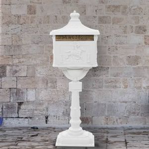 vidaXL Podstavec na listy Hliníkový Vintage štýl Rustproof White